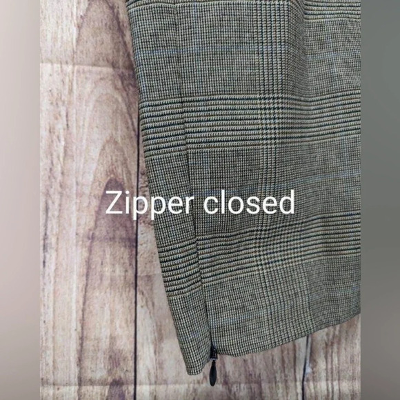 Rag & Bone Pants Womens Size 6 Brown Rebecca Wool Blend Glen Plaid Straight Leg - Picture 9 of 11